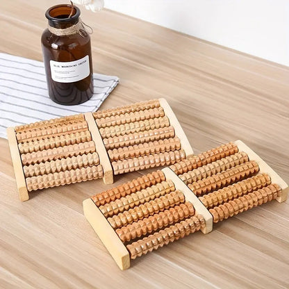 Bundle 02 Wooden Roller Foot  Massager With Free Shipping